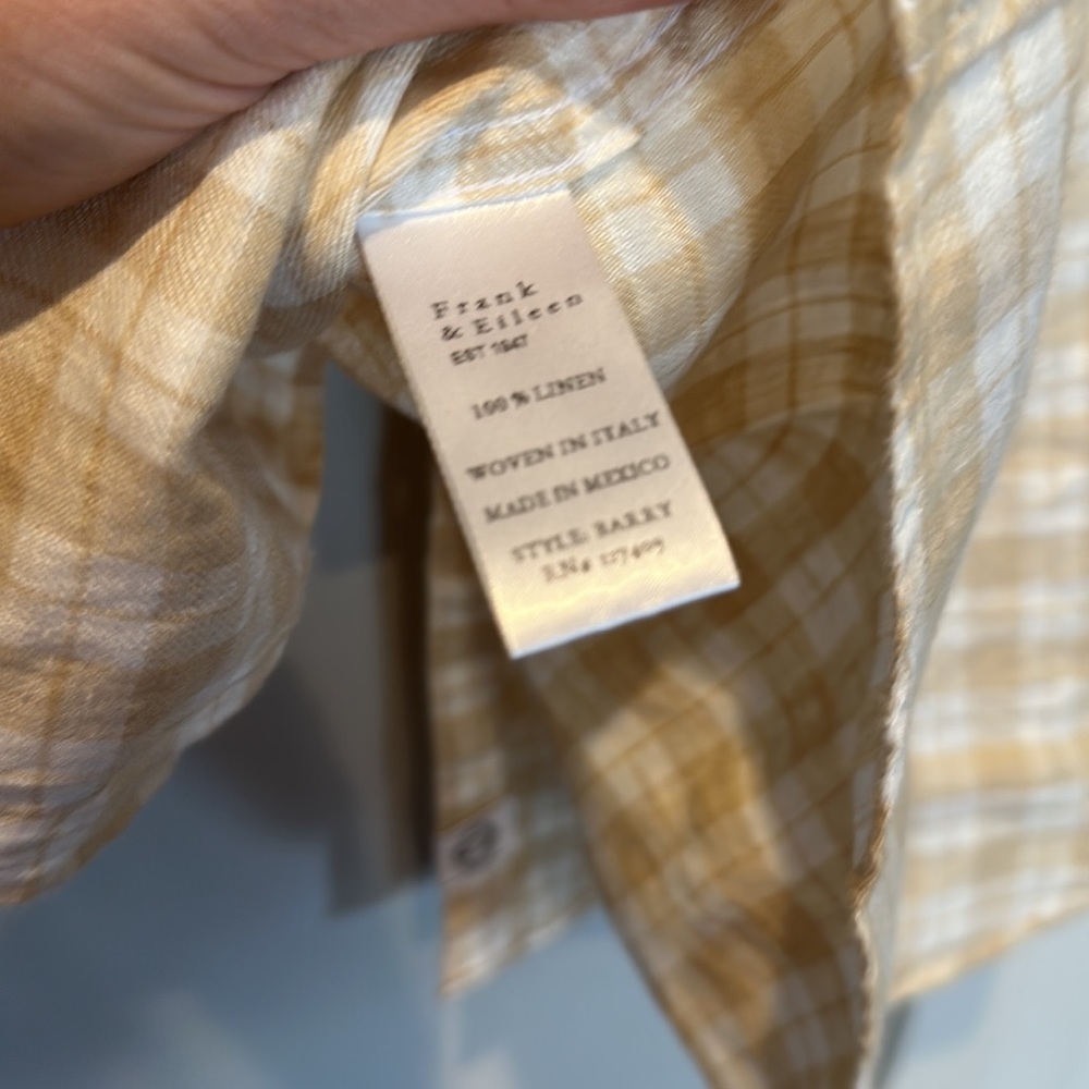 Barry Style Button-Down Plaid Flanneled Linen Shi… - image 6
